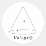 Volume of a Cone Round Stickers