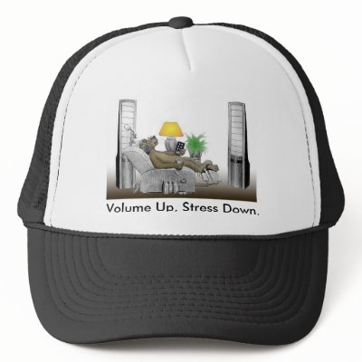 Volume Up, Stress Down. Hat by Higherfi