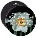 Voluntary Service 1 Peter 5-2 Button