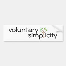 voluntary simplicity bumpersticker bumper sticker