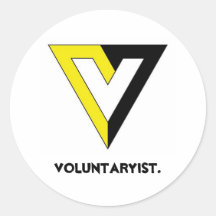 Voluntaryist. Round Sticker