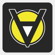 Voluntaryist Sticker with White Center Square Cut