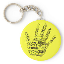 Volunteer Awareness: Lend a Helping Hand Keychain
