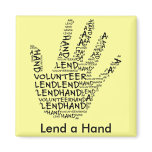 Volunteer Awareness: Lend a Helping Hand magnets