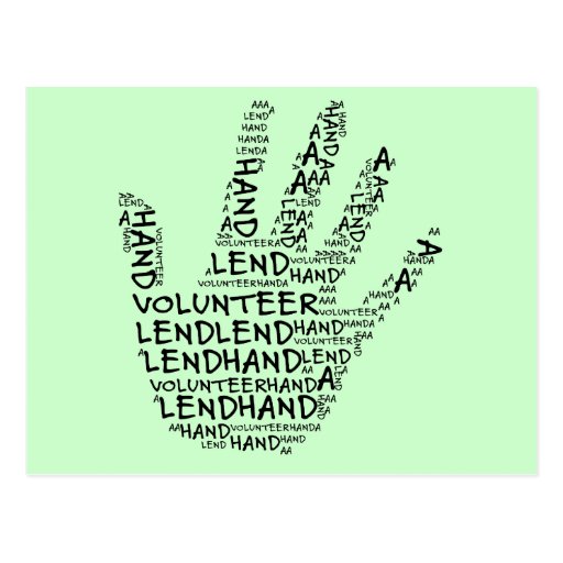 Volunteer Awareness: Lend a Helping Hand Postcards