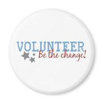 Volunteer Be The Change magnets by worldsfair Volunteer Be The Change magnets