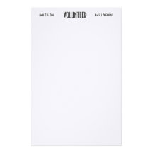 Volunteer Customized Stationery