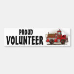 Volunteer Fire Truck Bumper Sticker PV