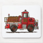 Volunteer Fire Truck Firefighter Mouse Pad