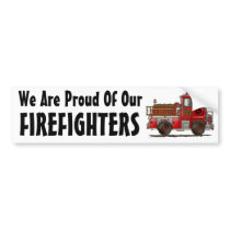 "Volunteer Fire Truck, We Are Proud Of Our, FIRE.. bumper stickers by art1st "Volunteer Fire Truck, We Are Proud Of Our, FIRE.. bumper stickers