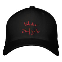 Volunteer Firefighter Embroidered Hat embroidered hats