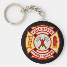 Volunteer Firefighter Maltese Cross Key Chains