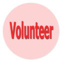 volunteer stickers - pink by mikek92349 volunteer stickers - pink