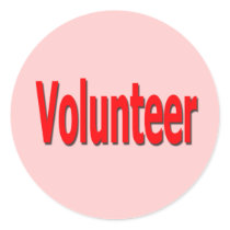 volunteer stickers - pink
