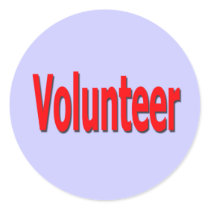 volunteer stickers - purple