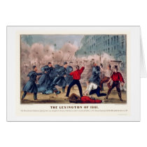 Volunteer Street Fight in Baltimore 1861 cards