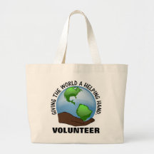 Volunteers are the world's helping hands tote bag