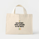 Volunteers bring sunshine to the world canvas bag