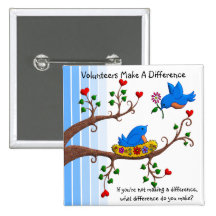 Volunteers Make A Difference Buttons