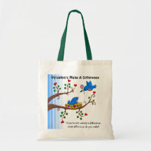 Volunteers Make A Difference Canvas Bags