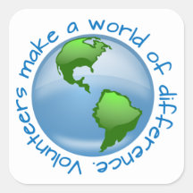 Volunteers Make a World of Difference Sticker