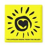 Volunteers shine from the heart light up the world magnets