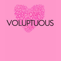 Voluptuous Diva White Heart Tee t-shirts by kennidi Voluptuous Diva White Heart Tee t-shirts