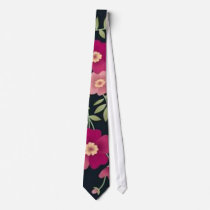 Volutes with flowers on black reason - custom ties