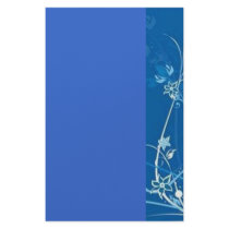 Volutes with flowers on blue reason - stationery