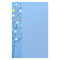 Volutes with flowers on blue reason - custom stationery