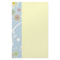 Volutes with flowers on blue reason - stationery design