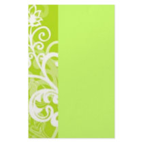 Volutes with flowers on green reason - custom stationery
