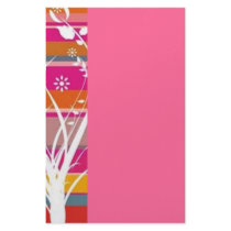 Volutes with flowers on lined reason - personalized stationery