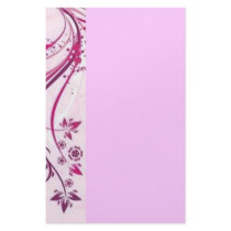 Volutes with flowers on pink reason - personalized stationery