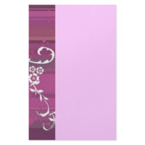 Volutes with flowers on reason fushia - custom stationery