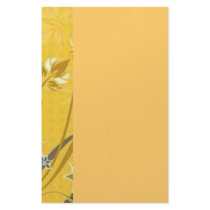 Volutes with flowers on yellow reason - stationery paper
