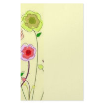 Volutes with flowers on yellow reason - personalized stationery