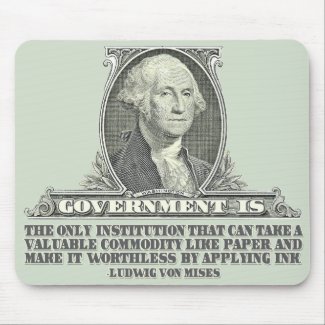 Von Mises on Paper Money mousepad
