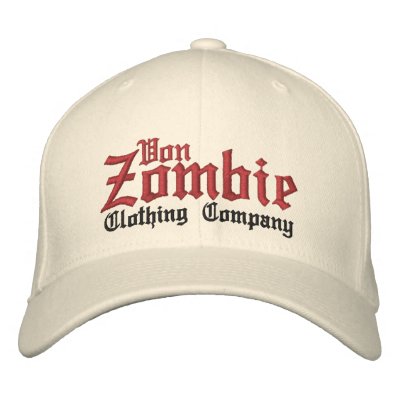 Von Zombie Skull Cap 001B Embroidered Hats Von Zombie Skull Cap 001B Embroidered Hats