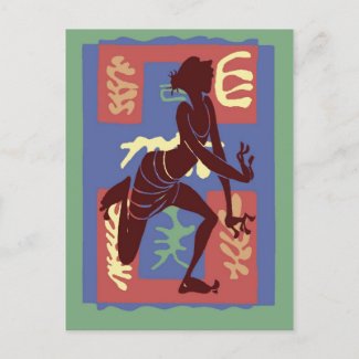 Voodoo Dancer After Matisse postcard