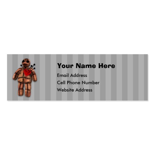 VooDoo Doll Skinny Profile Card Business Cards
