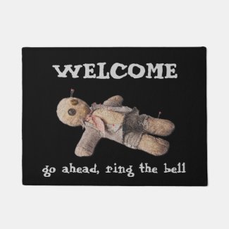 voodoo doll welcome doormat