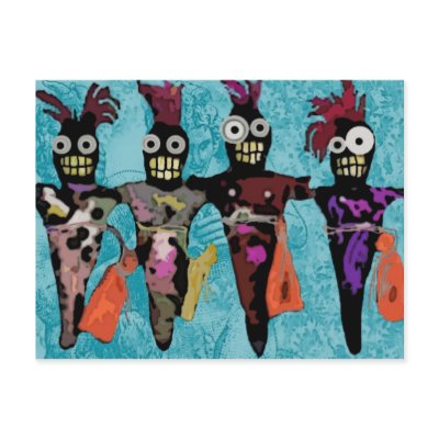 Voodoo Dolls Postcard by voodoomama