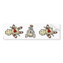 voodoo dolly and skull scrapbooking sticker bumper stickers