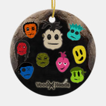 Voodoo Heads ~ Cave Christmas Ornaments