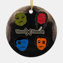 Voodoo Heads ~ Cave Christmas Tree Ornaments