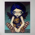 Voodoo in Blue gothic fairy Art Print print