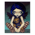 Voodoo in Blue gothic fairy Art Print