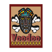 Voodoo Spell Mask postcards by figstreetstudio Voodoo Spell Mask postcards