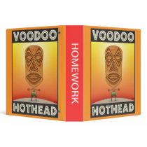 VooDoo Tiki Head 3 Ring Binders